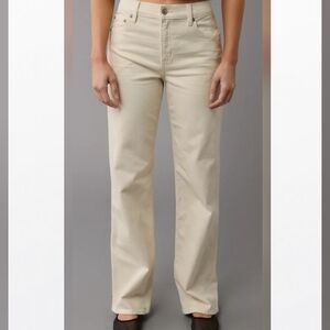 American Eagle Outfitters Cream Straight Leg Jeans